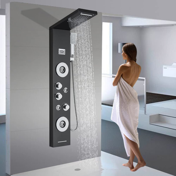 suming 44.8'' Shower Panel with Fixed Shower Head Wayfair